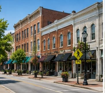 A brick block on Depot Street returned to private use